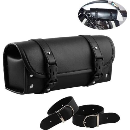 Retro PU leather Motorcycle Front Fork Handlebar Bag Tool Side Pack For Yamaha Motor Tool Bag C45