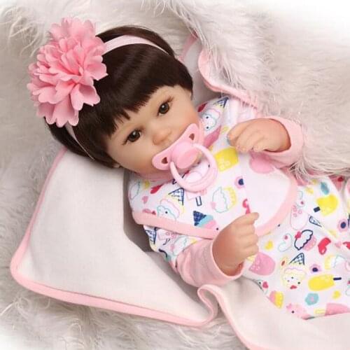 Realistic reborn baby Girl doll bebe reborn playing toys for kids Christmas Gift soft silicone dolls