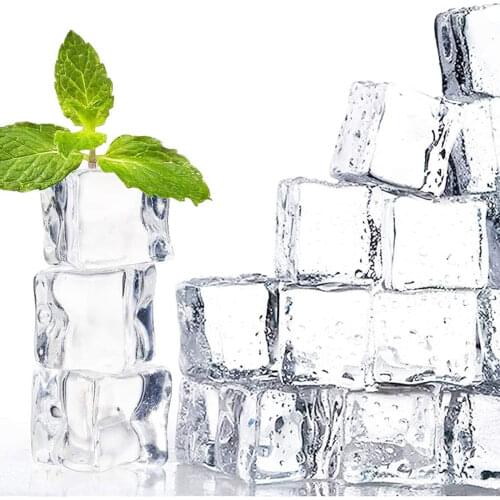 Simulated Photography Props, Clear Fake Ice Cubes Artificial Lemon Slices for Wedding Party