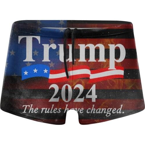Europe Size American Flag Trump Swimming Pants Speed Dry Man Swimming Trunks Swimsuit Stretch Beach surfing Shorts