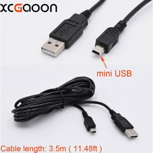 XCGaoon 10 piece Quality Car Charging mini USB Cable for Car DVR Camera Video Recorder / GPS / PAD etc, Cable lengh 3.5m