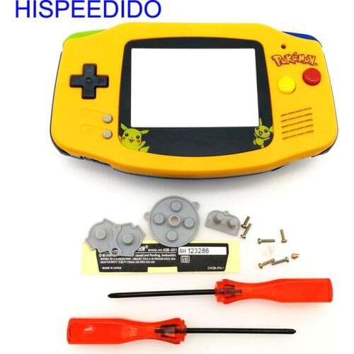 HISPEEDIDO Replacement For Nintendo For Game Boy Advance GBA Housing Case Casing Shell buttons screw drivers