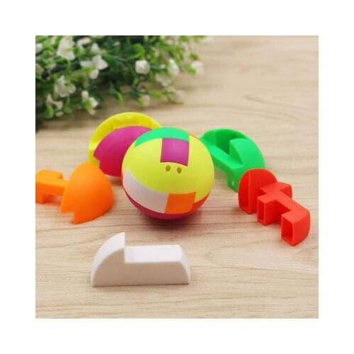 1PC Cube Kids Puzzles Educational Coloring Learning Toys For Children Adults Disassemble The Ball Creative Magic Rainbow Ball