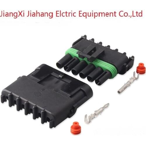 12010975 12015799 Free shipping 200sets DJ3061Y-2.5-11/21 6Pin AMP Car Electrical Wire Connectors for VW,BMW,Audi,Toyota