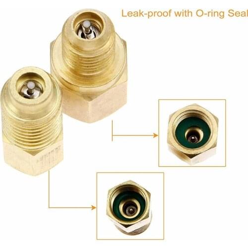 2Pcs R134A R12 R22 Car Conditioner Adapter Quick Coupling 1/2" ACME Female 1/4" SAE High Quality Brass Car Fuel Injector