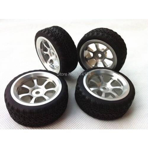 4pcs 1/10 R/C Car aluminum Metal wheels/aluminum metal tyre for 1/10 radio control racing car