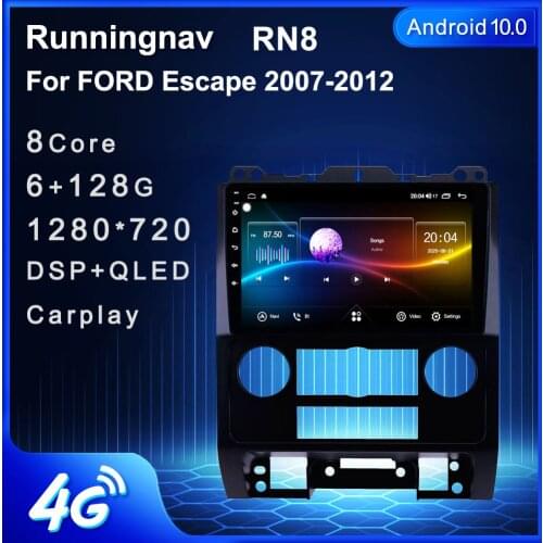 4G LTE Android 10.1 For Ford Escape 2007-2012 Multimedia Stereo Car DVD Player Navigation GPS Radio