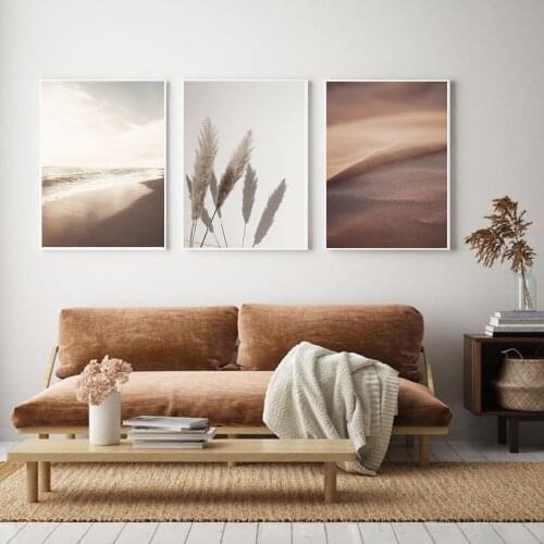 Abstract Beach Sand Desert Flower Nature Scenery Nordic Canvas Poster Print Painting Wall Art Landscape Pictures Home Decoration
