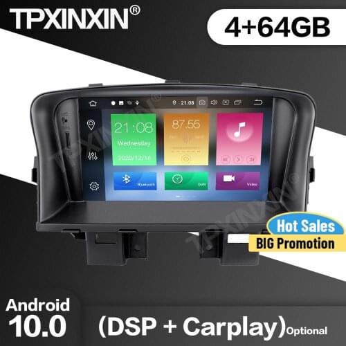 64G Car Radio 2 Din Stereo Receiver Android10.0 For Chevrolet Cruze 2009 2010 2011 2012 GPS Multimedia Player Recorder Head Unit
