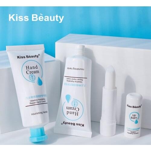 2PCS Lip Balm Hand Cream Set Moisturizing Moisturizing Lip Balm Lipstick Anti Drying Anti Cracked Lotion Hand Lip SkinTSLM1