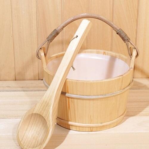 Sauna Bucket with ladle Sauna Accessories, Sauna Bucket,Ladle, Plastic Liner 449C