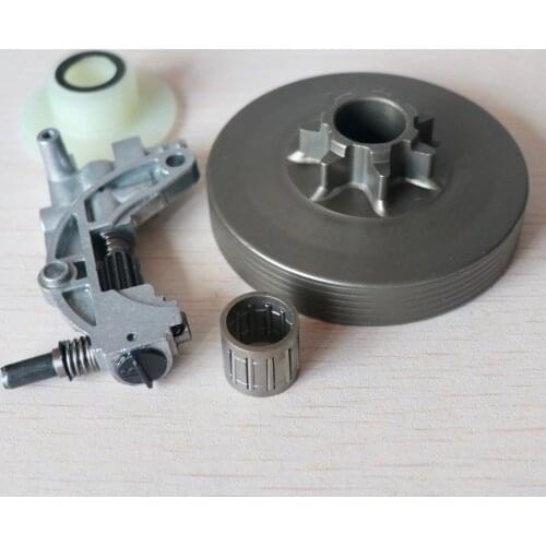 Clutch Drum /Oil Pump /Worm Gear Kit For Chinese 4500 5200 5800 45cc 52cc 58cc Chainsaw .325" 7T