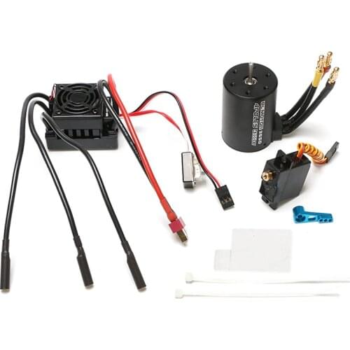 For WLtoys 12428 A959-B Quality RC Car Parts Waterproof B3650 4300KV brushless motor 60A ESC metal servo assembly set