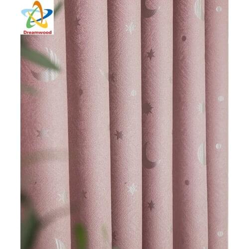 Dreamwood Hot Sale High Shading Stars Jacquard Thickening Modern Ready Made Curtains For Living Room 3 Colors Available Drapes