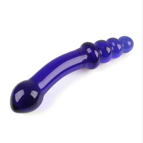 Double Head Glass Anal Dildo Sex Toy Butt Plug Glass Penis for Woman Anal Masturbation Crystal Massager Gay Adult Sex Product