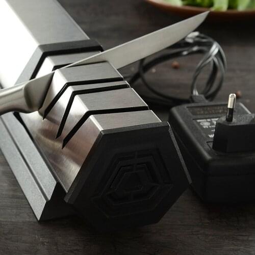 Electric Knife Sharpener Professional Kitchen Knife Sharpening Diamond Tool Automatic Fast Apex Blade Home Fixed Angle Grinder