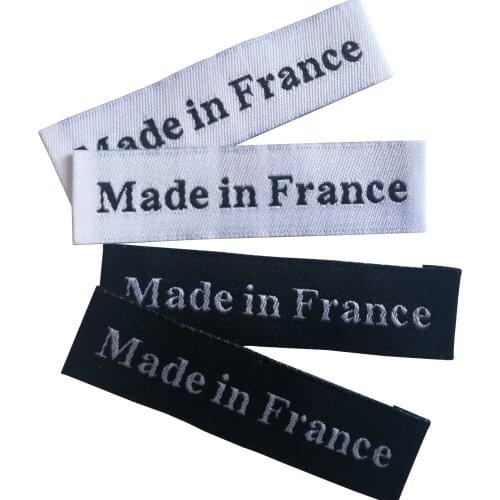 100Pcs/Lot Made In France Labels For Clothing Garment Handmade Tags For Clothes Made In France Sewing Origin Label For Gift Tag