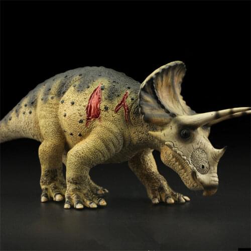 Triceratops Ceratops Figure Jurassic Dinosaur Lifelike Animal Model Ancient Biological Adult Kids Collection Toy Gift Home Decor