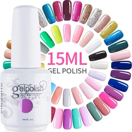 ANLYLAN 15ML Gel Nail Polish Glitter For Manicure set nail art Semi platium UV LED Lamp Nail varnishes Base top coat Gel lacquer