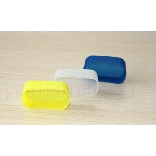 3PCS White+Yellow+Blue Silicon flexible Flash Bounce Diffuser Softbox for canon 600EX YN-600EX