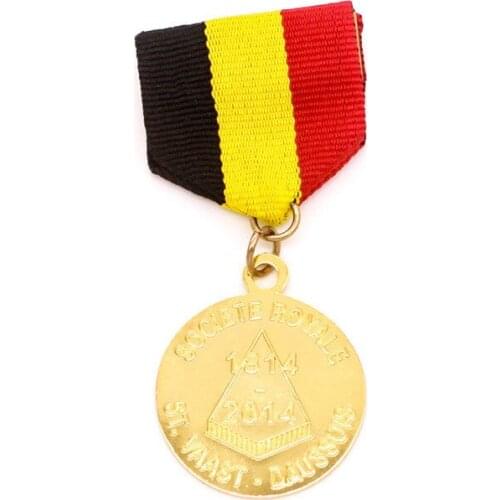 Custom medals with ribbons cheap OEM metal gold medals with pin factory custom produce medals ribbons