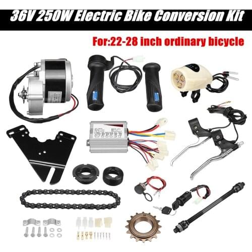 36V Motorcycle Electric Bike E-Bike Conversion Scooter Motor Controller Kit For 22-28'' Ordinary Bike Bicycle Accessories 250W