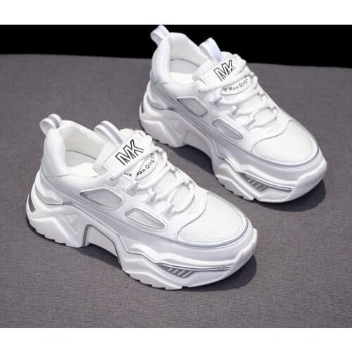 Women Sneakers White Black Designer Shoes Woman Autumn Winter Chunky Sneakers Fashion Light Dad Shoes Ladies Platform Footwear