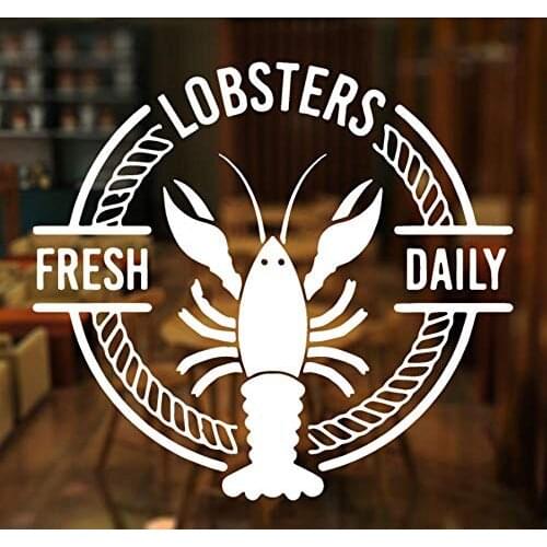 Lobsters Fresh Daily Wall Sticker Kitchen Wall Decal Home Decoration For Fresh Store Vinyl Art Mural DW4777
