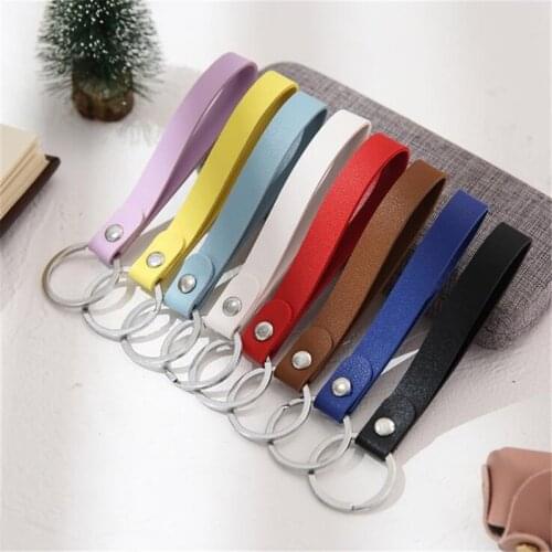 Creative Personality Braided Rope Hot Sale Car Key Chain High-Grade Leather Rope Key Ring