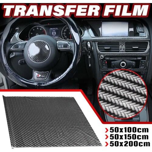 Water Transfer Film Carbon Fiber Hydrographic Film 50x200cm PVA Hydro Dipping Water Transfer Printing Film For Home Car Decor