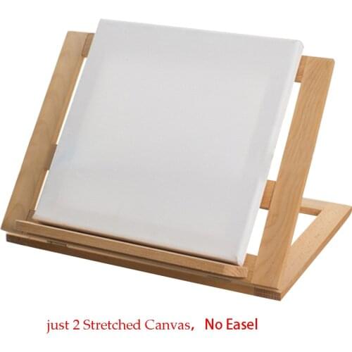 2 PCS 25 x 30cm Disposable Blank Professional Student Exercise Art Oil Painting Drawing Stretched Cotton Canvas no Easel