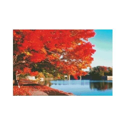 Riverside Mangrove Forest, Scenery Embroidery Needlework Crafts 14CT Unprinted DIY Quality Cross Stitch Kits Handmade Arts Decor