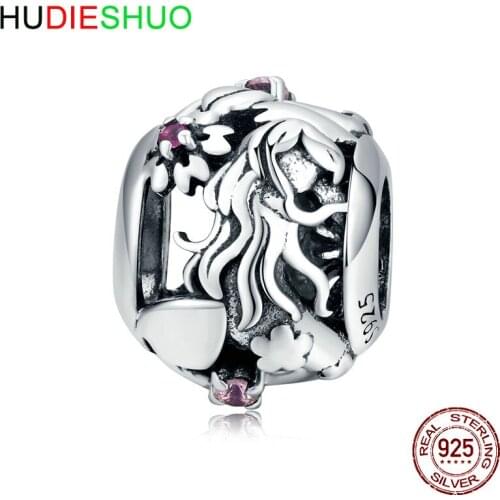 Mermaid Flower Sea s925 sterlingsilver beads fashion retro beaded bracelet decoration DIY product accessories