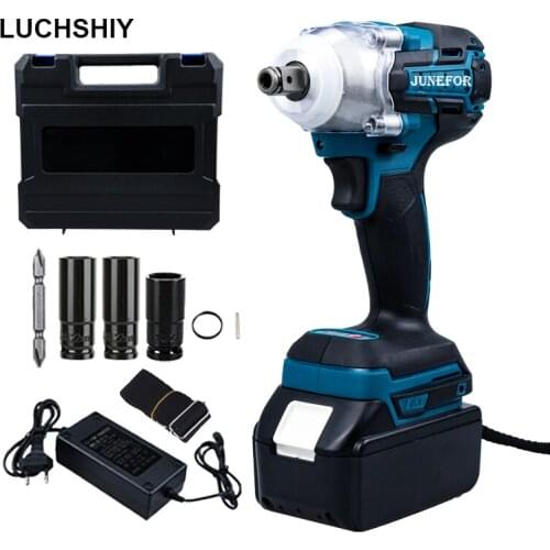 LUCHSHIY Brushless Electric Screwdriver Impact Wrench For 18V Makita Battery Drill Rechargeable Torque Wrench Socket Power Tools