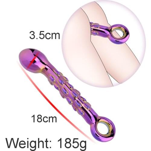 Glass crystal dildo vaginal stimulation anal dildo female masturbation anal plug butt plug female g-spot orgasm sex toy