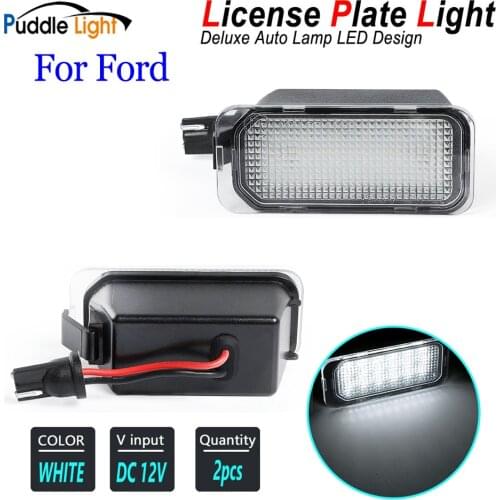 2x LED License Number Plate Light For Ford MONDEO MK4 5 Fiesta Focus Galaxy Edge Escape Transit Tourneo Kuga MK2 B C-Max CANBUS
