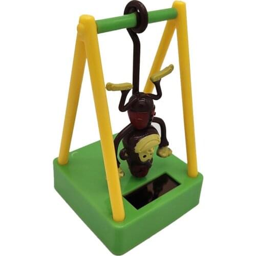 Solar Powered Swing Dancing Upside Down Monkey Toy Home Car Ornament Decoration