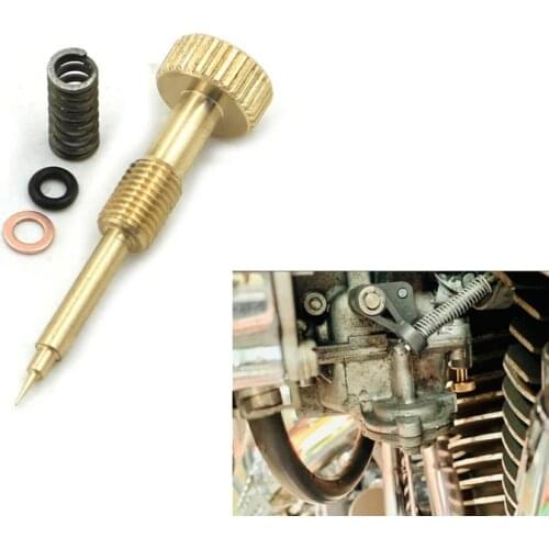 Stock CNC Adjusting Carb Rebuild idle Mixture Screw ,a brass wealth screw spring For KEIHIN CV Carburetor 1990 - 2006 Harley