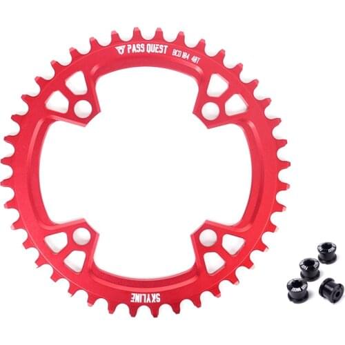 PASS QUEST 104BCD 32T-48T Cycling Chainring Round MTB Bike Chainwheel Crankset Plate BCD 104mm