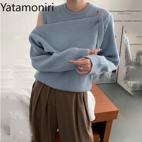 YATAMONIRI Womens Off Shoulder Pullovers