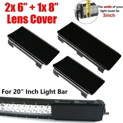 20 Inch Protective Black Lens Cover for LED Light Bar Truck Offroad 4WD SUV ATV