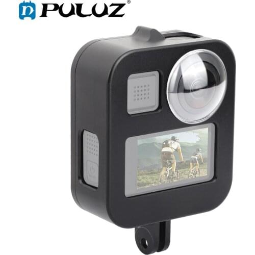 PULUZ Housing Shell Case Cover CNC Aluminum Alloy Protective Cage For GoPro Max & Lens cap