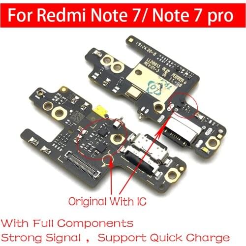 10Pcs/Lot, Charger Board PCB Flex For Xiaomi Redmi Note 7 Pro USB Port Connector Dock Charging Ribbon Cable
