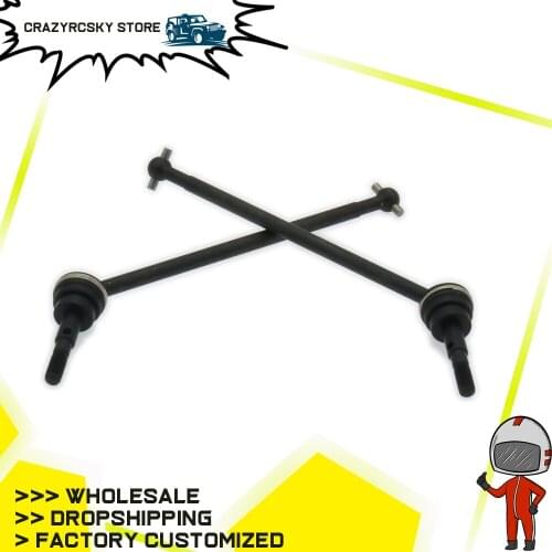 2PCS RCAWD Universal Dogbone Drive Shaft For 1/10 Rc Hobby Model Car Axial Yeti 90026 90025 AX31018 Side Drive Shaft