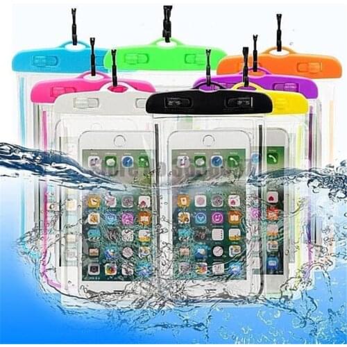 200pcs universal Outdoor PVC Waterproof Mobile Phone Bag for iPhone Samsung XiaoMi Max 6.5 inch Phone Sealed Waterproof Bag