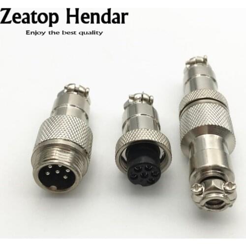 50Sets GX12 Docking Aviation Connector XLR 2 / 3 / 4 / 5 / 6 Pin Male and Female Socket 12mm Butt Joint Kit Panel Chassis Plug