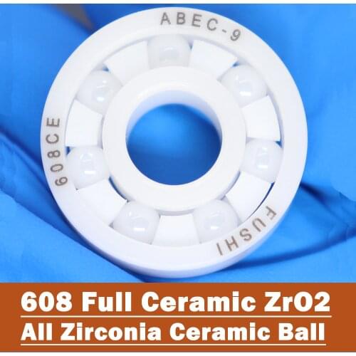608 Full Ceramic Bearing ( 1 PC ) 8*22*7 mm ZrO2 Material 608CE All Zirconia Ceramic Ball Bearings