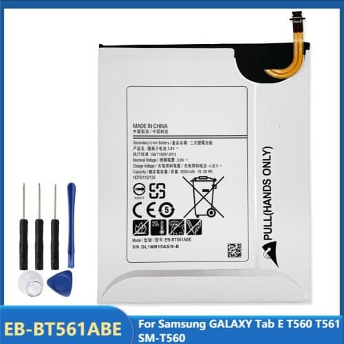 Original Replacement Tablet Battery EB-BT561ABE For Samsung GALAXY Tab E T560 T561 SM-T560 Rechargeable Batteries 5000mAh