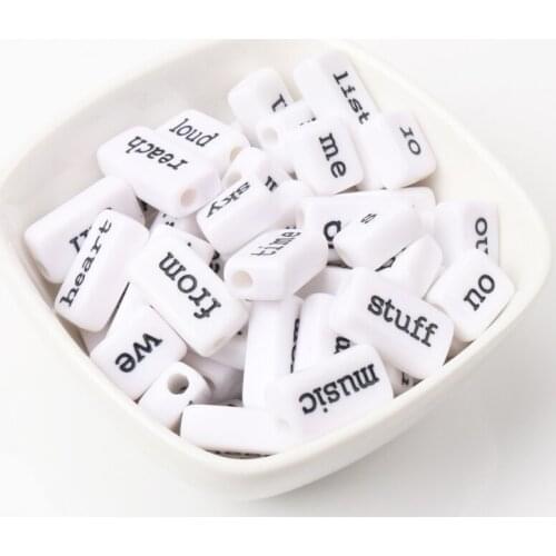 Mixed with letter/word Acrylic Spacer Beads For kid Jewelry Making about 20pcs/lot 12-18mm YKL0005