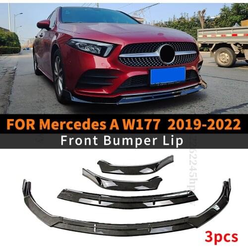Tuning Accessories Splitter Body Kit Front Bumper Lip Chin Cover Trim Deflector High Quality For Mercedes Benz A W177 2019 2020